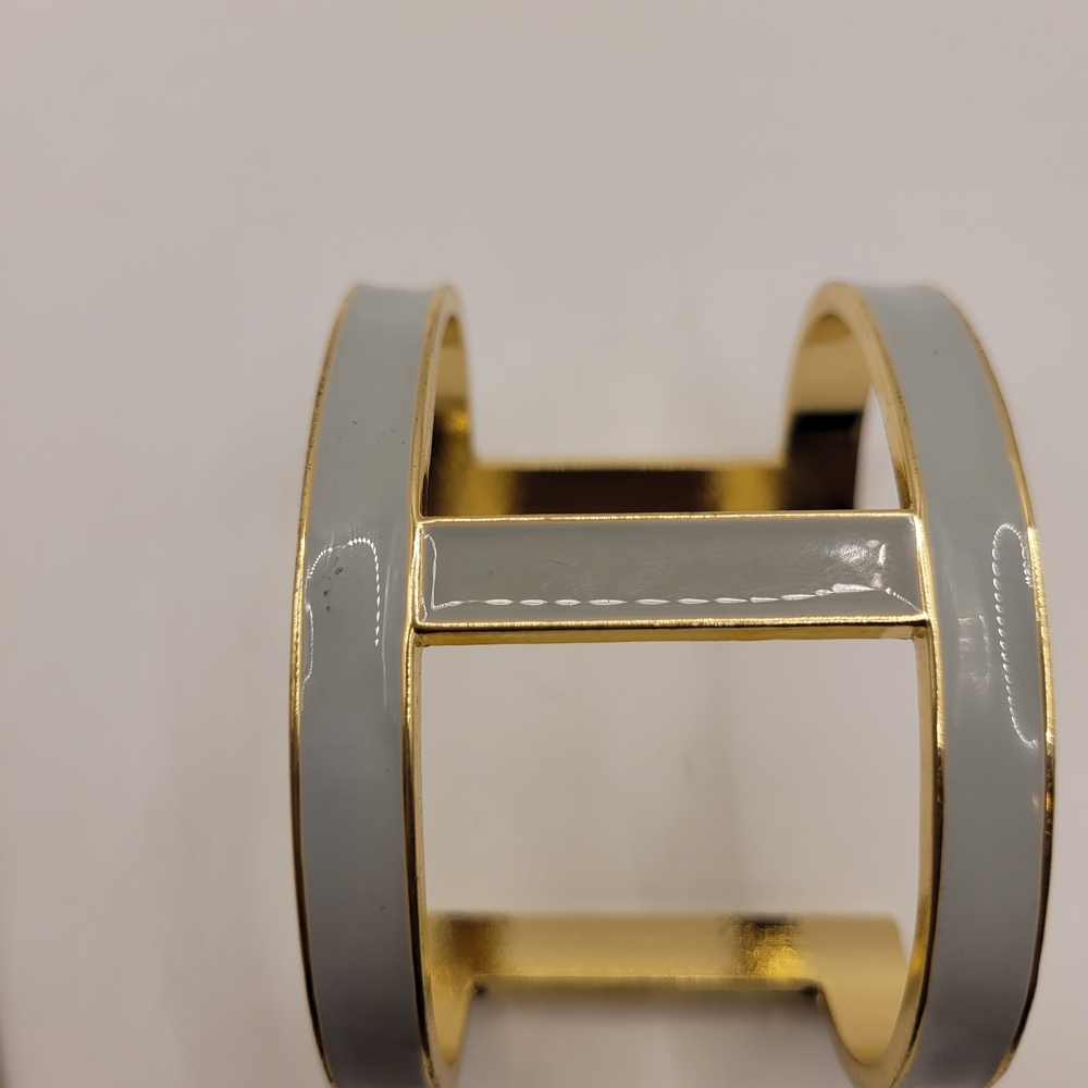 Blue Gold-Tone Modern Cuff